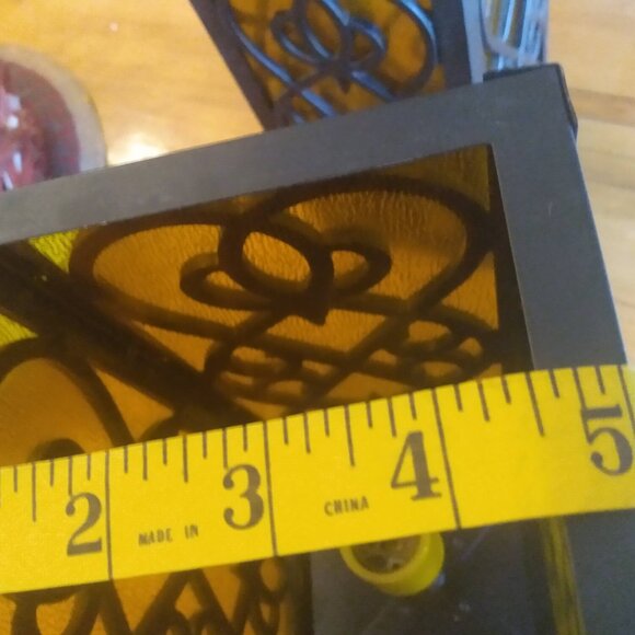 Vintage Spanish Revival Style Metal Ceiling Light with Acrylic/Plastic Panels - Picture 14 of 15